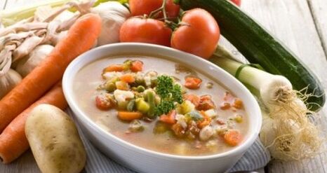 Суп-пюре из овощей для лечения гастрита